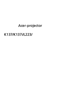 Per vedere il documento Acer K137 Manuale Utente